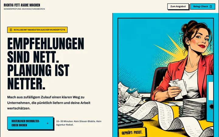 Screenshot der Website Buchhaltung