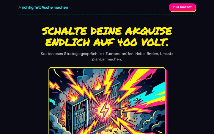 Screenshot der Website Elektriker