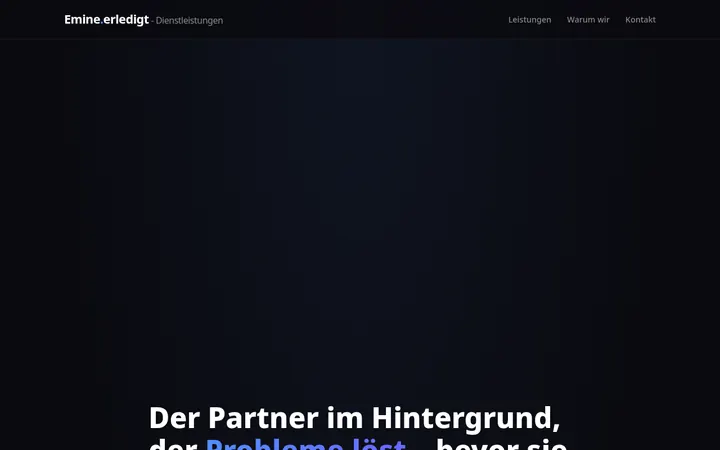 Screenshot der Website Emine Erledigt