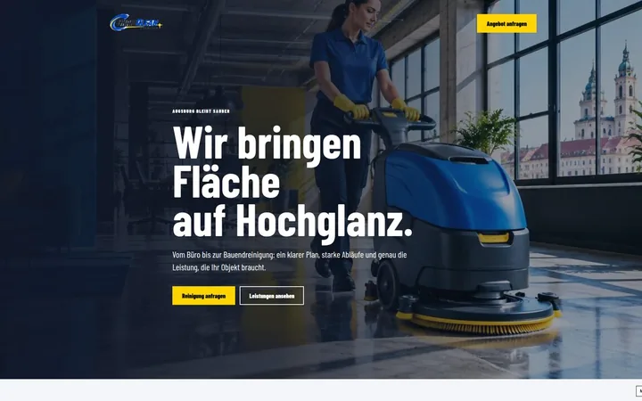 Screenshot der Website ChrisClean Augsburg – Urbaner Takt