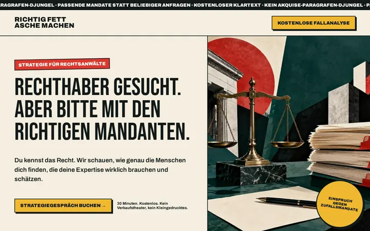 Screenshot der Website Rechtsanwälte