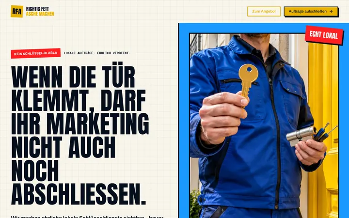 Screenshot der Website Schlüsseldienst